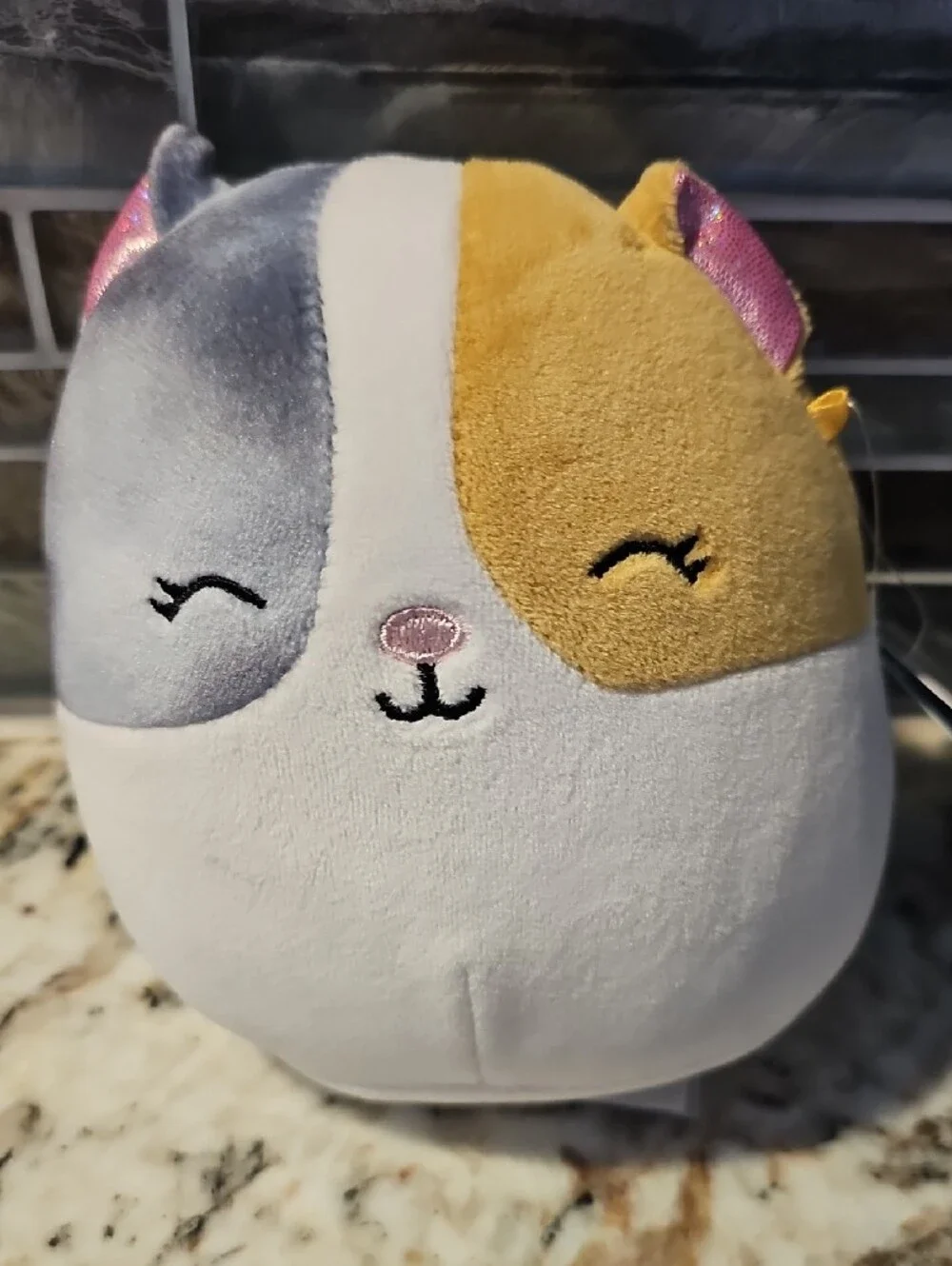 Squishmallows Gray, Cream & Pink Plush Animal Trio